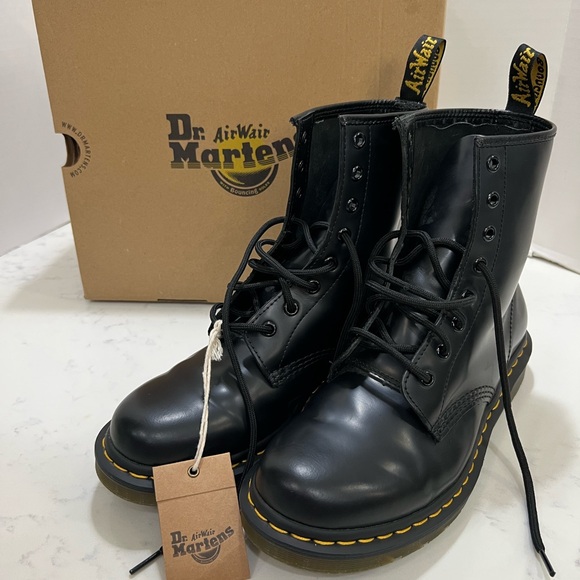 Dr. Martens Shoes - Dr. Martens Black Leather Boots